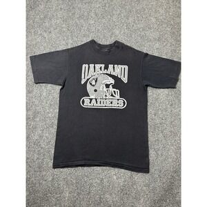 Mens NFL Oakland Raiders Helmet Logo Graphic Tee Black Football, Size M